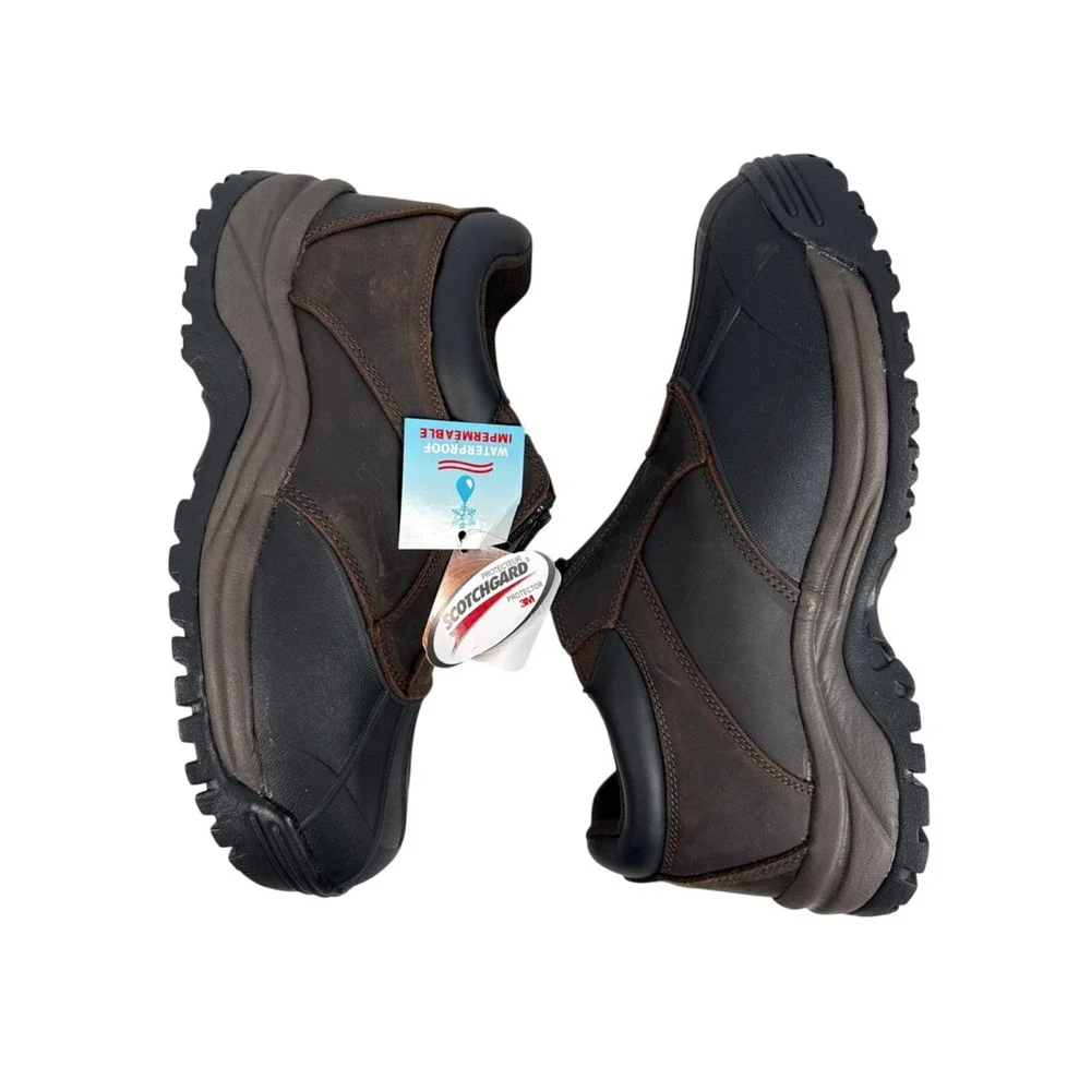 Propet Blizzard Snow Shoes Mens 11 D Waterproof Brown Leather Insulated Zipper